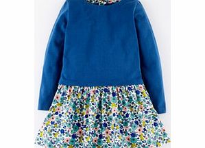 Mini Boden Flowerbed Dress, Blue Mist Flowerbed,Violet