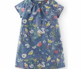 Mini Boden Fun Printed Dress, Multi Spring,Regatta Blue