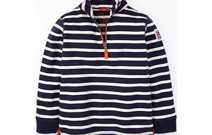 Mini Boden Half Zip Sweatshirt, Navy/Bone,Red/Cloud 34239939