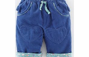 Mini Boden Heart Patch Cord Trouser, Washed