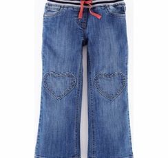 Mini Boden Heart Patch Trousers, Mid Denim 34477968
