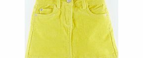 Mini Boden Heart Pocket Jean Skirt, Sweetcorn Cord,Navy Geo
