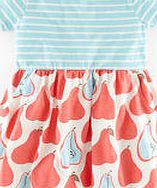 Mini Boden Hotchpotch Jersey Dress, Hot Coral Pears 34553560