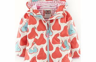 Mini Boden Jersey Lined Anorak, Hot Coral Pears,Soft Navy