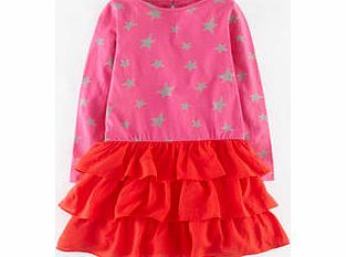 Mini Boden Jersey Party Dress, Fruity Pink Star,Violet Star