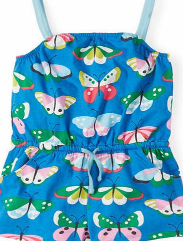 Mini Boden Jersey Playsuit Polka Blue Butterflies Mini