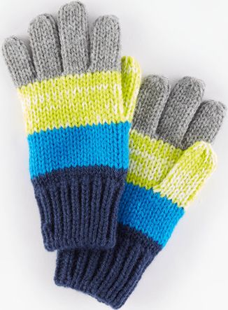 Mini Boden, 1669[^]34957613 Knitted Gloves Cobalt/Multi Stripe Mini Boden,