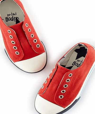 Mini Boden Laceless Canvas Pull-ons, Red 34521088