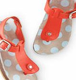 Mini Boden Leather Cork Sandals, Hot Coral 34525261