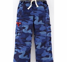 Mini Boden Lined Cargos, Blue Camouflage 34331447