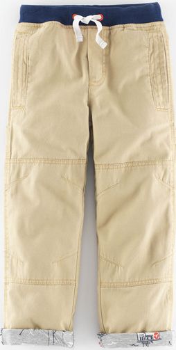 Mini Boden Lined Knee Patch Trousers Cream Mini Boden,