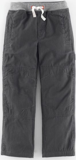 Mini Boden Lined Knee Patch Trousers Grey Mini Boden, Grey