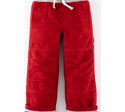 Mini Boden Lined Knee Patch Trousers, Johnnie Red,Blue