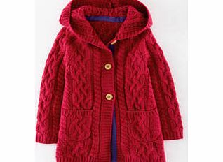 Mini Boden Long Cable Cardigan, Cherry 34383893