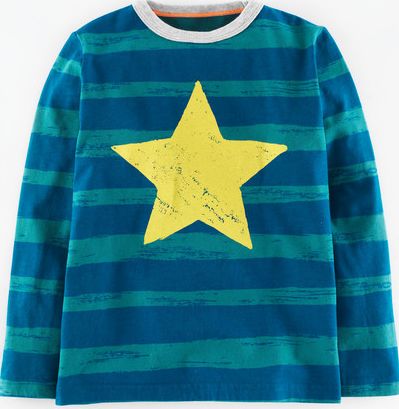 Mini Boden, 1669[^]34978494 Maritime T-shirt Ocean/Fisherman Yellow Star