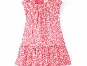 Mini Boden Pretty Printed Cord Dress, Sweet Pink Pansy Bed