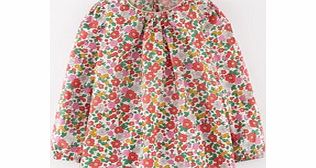 Mini Boden Pretty Printed Top, Rosy Pink Flowerbed,Soft
