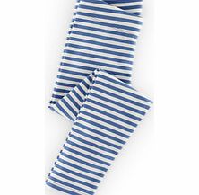 Mini Boden Printed Leggings, Regatta Blue Stripe,Hot Coral