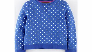 Mini Boden Printed Sweatshirt, Harbour Blue Spot 34196089