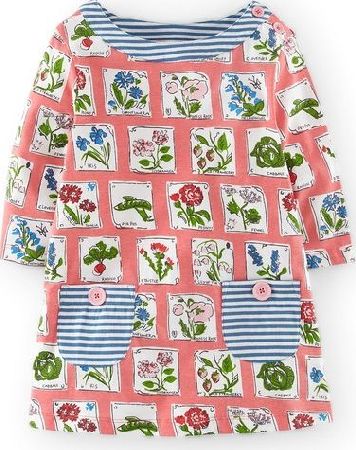 Mini Boden Printed Tunic Pink Grapefruit Seed Packets Mini