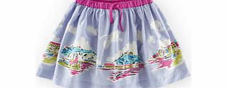 Mini Boden Scenic Skirt, Dusty Lilac Coast Line,Snowdrop