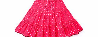 Mini Boden Spotty Twirly Skirt, Berry Spot,Soft Navy