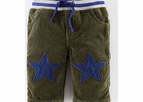 Mini Boden Star Patch Cord Trousers, Khaki 34190231