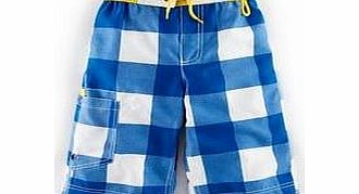 Mini Boden Surf Shorts, Blue,Red/Navy Star,Hawaiian Print
