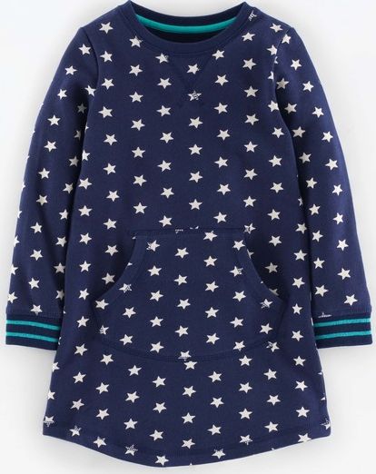 Mini Boden, 1669[^]34897454 Sweatshirt Dress Navy Star Mini Boden, Navy Star
