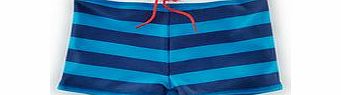 Mini Boden Swim Trunks, Blue/Navy Stripe,Slate/Ecru Giant