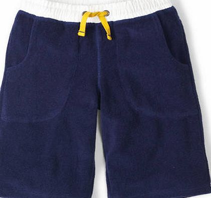 Mini Boden Towelling Shorts, Blue 34708123