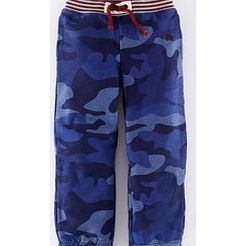 Mini Boden Track Pants, Blue Camouflage,Burgundy,Fatigue
