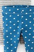 Mini Boden Twin Pack Leggings, Grey Marl/Forget Me Not Spot