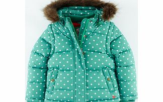 Mini Boden Two-in-one Padded Jacket, Cactus Spot,Pink Lady