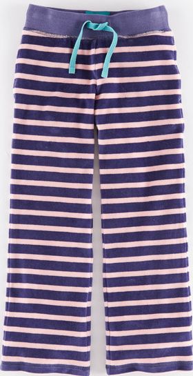 Mini Boden Velour Sweatpants Twilight/Blush Stripe Mini