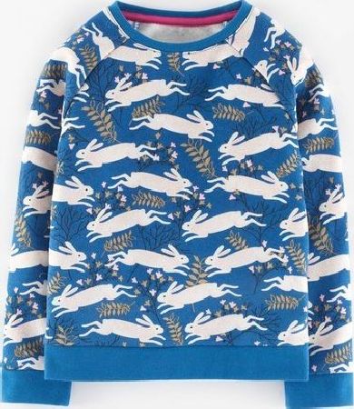 Mini Boden, 1669[^]34900878 Woodland Animal Sweatshirt Coastal Blue Country