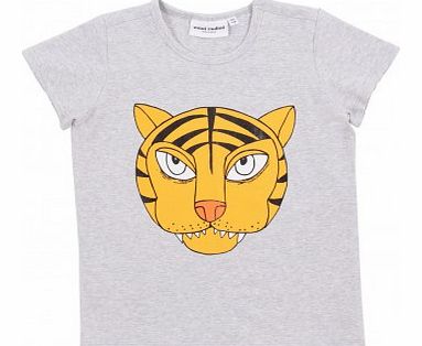 Tiger head T-shirt Heather grey `M - 4/5