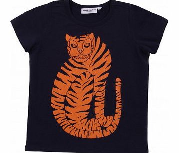 Tiger T-shirt Navy blue `M - 4/5 years,L - 6/7