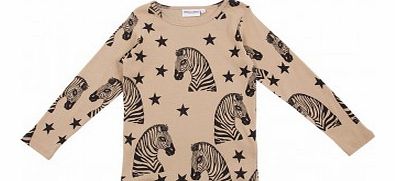 Zebra T-shirt Beige `18/24 months,S - 2/3