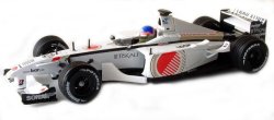 Minichamps 1:43 Scale BAR Honda 03 Race Car 2001 - Jacques Villeneuve