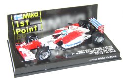 Minichamps 1:43 Scale Toyota TF102 Australian GP 2002 1st Championship Point - Ltd. Ed. 8,668 pcs - Mika Salo