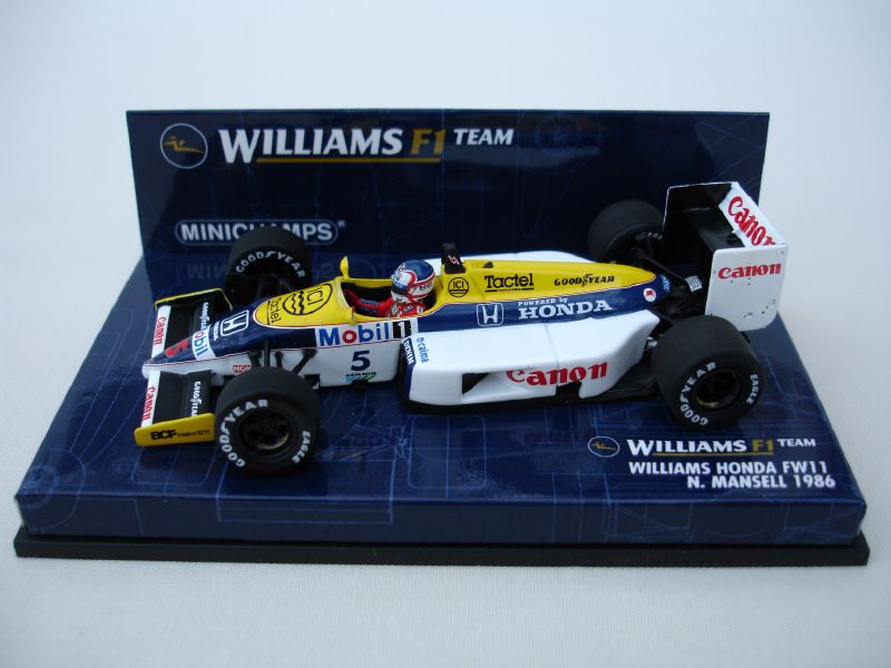 Minichamps 1986 Williams Honda FW11 - Nigel Mansell in White