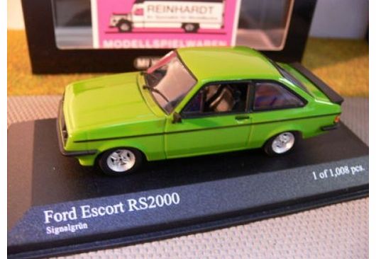 Ford Escort Mk11 RS2000 1975 Green 1:43 Minichamps Diecast Model Car