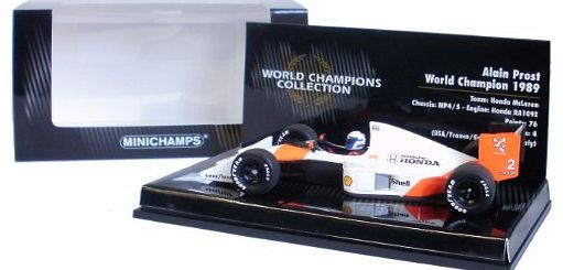 McLaren MP4/5 1989 - Alain Prost 1989 F1 World Champion 1/43 Scale Die-cast Model