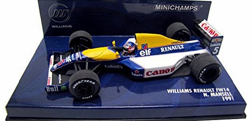 Minichamps Williams Renault FW14 1991 - Nigel Mansell 1/43 Scale Die-Cast Model