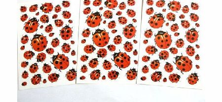Minilabel Ladybird Stickers Kids / Childrens Labels for party bags , scrap books , card making or notebook decoration