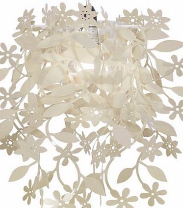 Floral Ceiling Pendant Shade, Cream