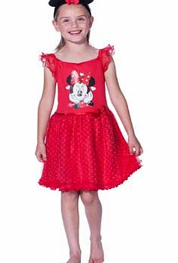 Disney Minnie Mouse Girls Red Nightdress - 8-9