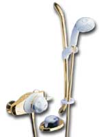 Excel Thermostatic Shower EV White and Gold