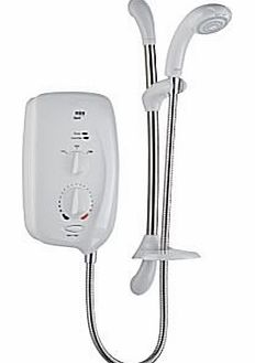 Sport Electric Shower 9.8kw White and Chrome